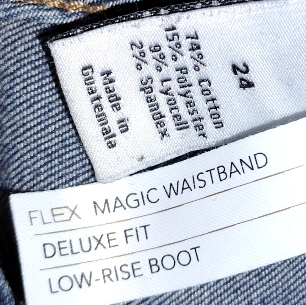Womens Lane Bryant Jeans,Low Boot Cut BlueJeans,Deluxe Fit w/Flex Magic Waistban - Picture 3 of 8